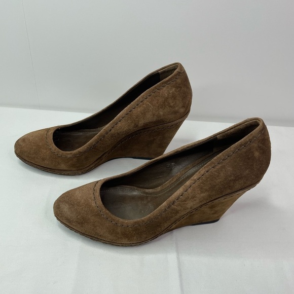 SCHUTZ Shoes - Schutz Brazilian Brown Suede Wedge Heels Size 10